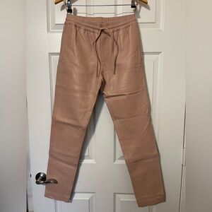 Zadig & Voltaire Leather Pink Joggers